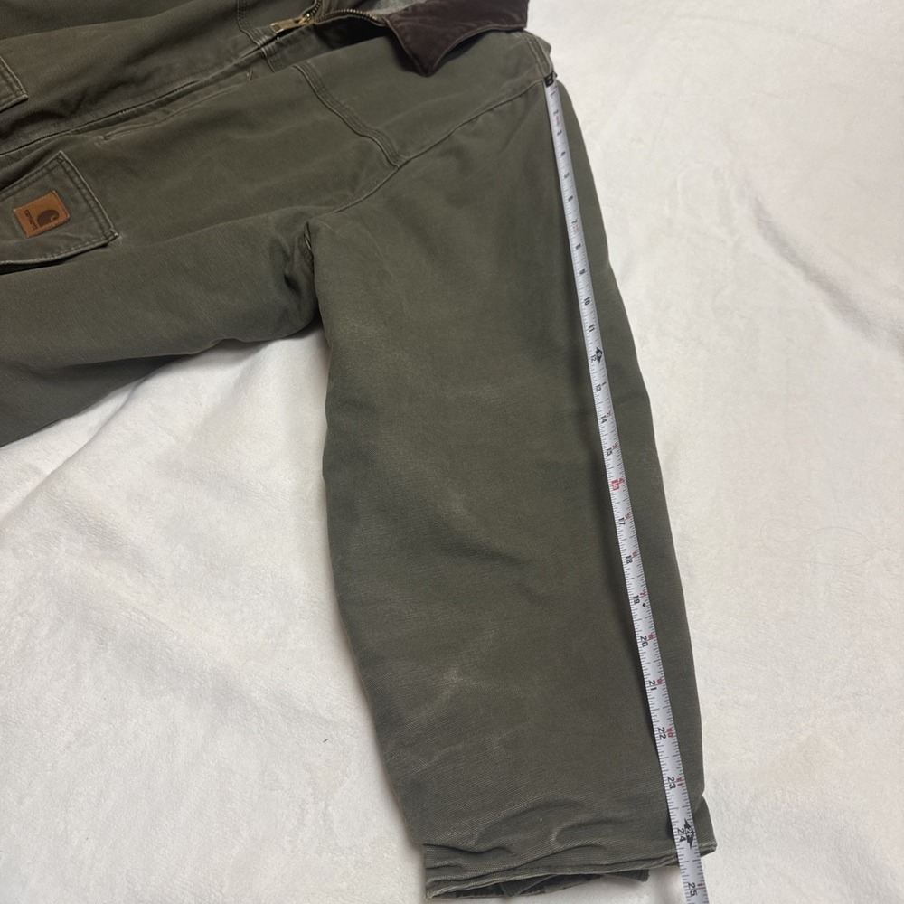 Vintage Carhartt Sherpa Jacket‎ C61 ARG Size 2XL Army Green - Picture 9 of 16